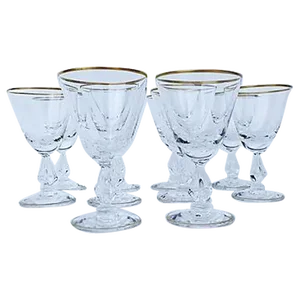 Fostoria Crystal Cordial Glasses - Set of 10