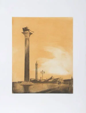 Hank Laventhol, "Terrace," Aquatint Etching