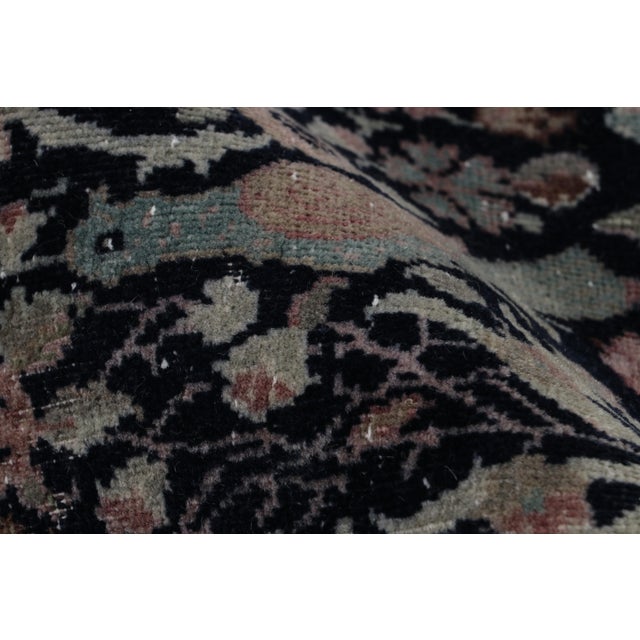 Black Antique Sivas Rug, Black With Colorful Florals and Pictorials - Rug & Kilim For Sale - Image 8 of 8