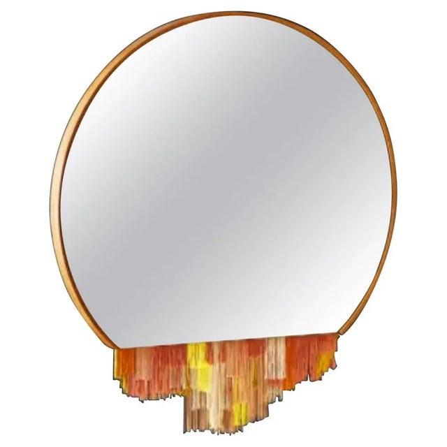 Fringe Mirror in Orange by Tero Kuitunen For Sale - Image 6 of 6