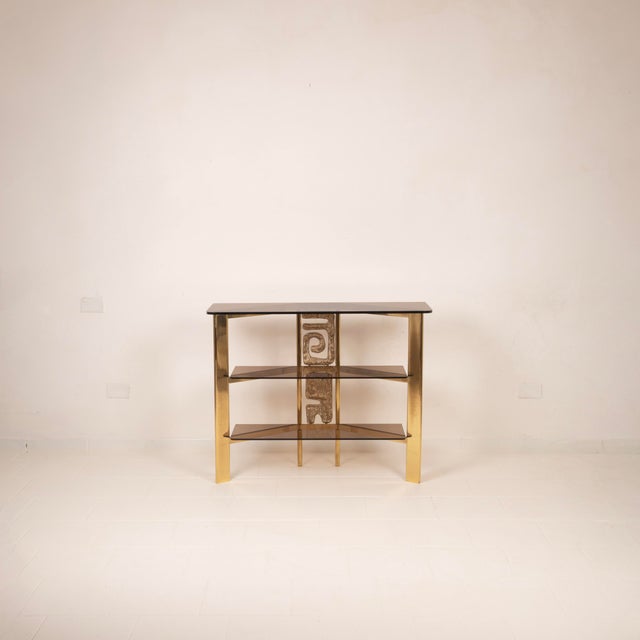 Brutalist Nikol Console Table by Luciano Frigerio for Frigerio Di Desio, 1970s For Sale - Image 3 of 18