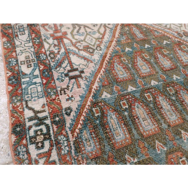 Rustic Galerie Shabab Collection Mid-20th Century Persian Malayer Accent Rug For Sale - Image 3 of 7