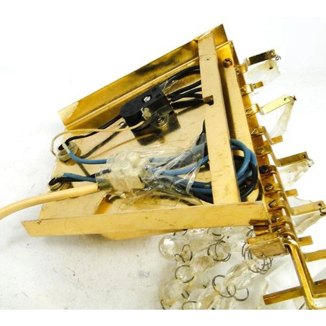 Crystal Wall Lamp, Poland, 1970s, in Good conditions. Designed 1970 to 1979 European Plug (up to 250V).The wiring of this...