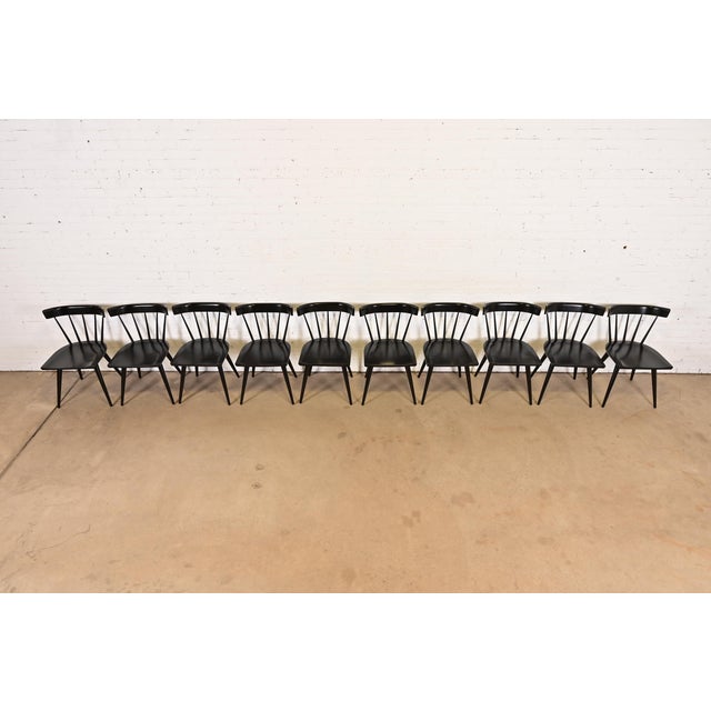 Paul McCobb Planner Group Mid-Century Modern Spindle Back Dining Chairs, Set of Ten For Sale In South Bend - Image 6 of 13