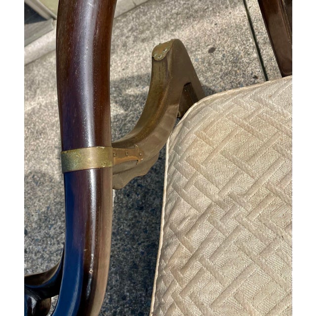Baker Furniture Far East Collection Arm Chairs #2510 by Michael Taylor - a Pair For Sale - Image 12 of 12