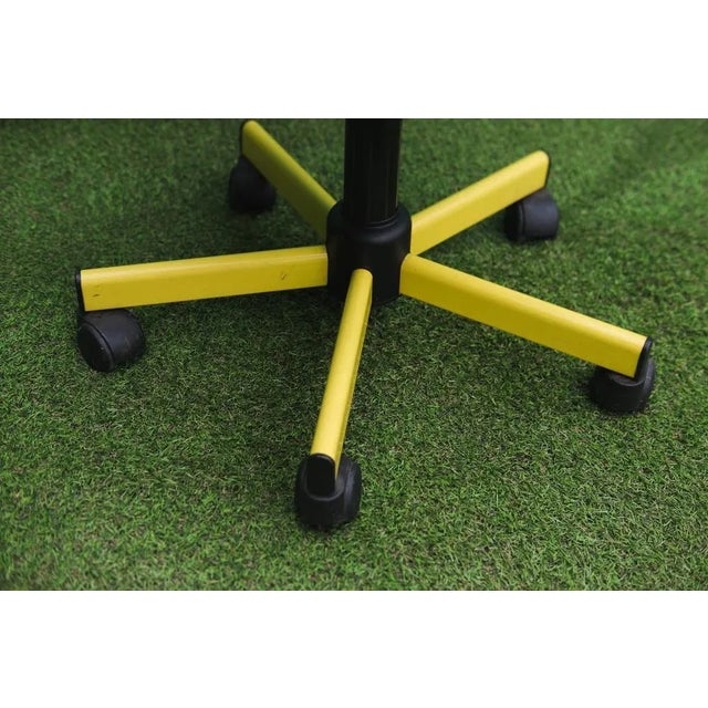 Bauhaus Bieffeplast Swivel Vintage Yellow Desk Chair, Italy, 1980 For Sale - Image 3 of 8