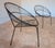 Black Pair of Mid-Century Modern Wrought Iron Hoop Lounge Chairs, C. 1950s–1960s For Sale - Image 8 of 14