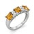 This striking ring showcases a vibrant combination of Citrine gemstones paired with brilliant white accent stones,...
