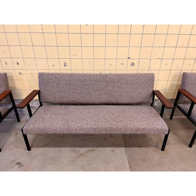 Metal Belgian Sofas and Armchairs, 1960, Set of 3 For Sale - Image 7 of 9