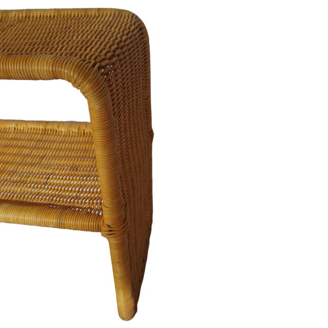 1970s Rattan Side or Bedside Tables attributed to Henning Korch, Italy, 1970s, Set of 2 For Sale - Image 5 of 9