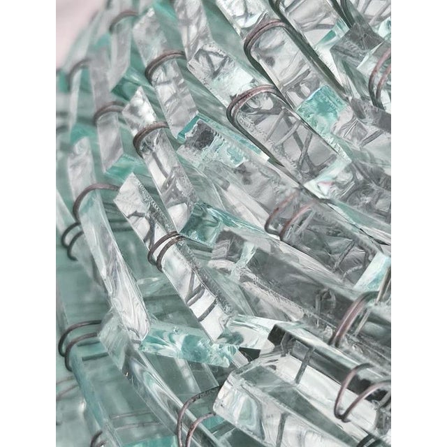 Metal Vintage Hand-Assembled Glass Tao Table Lamp, Italy, 1960s For Sale - Image 7 of 11