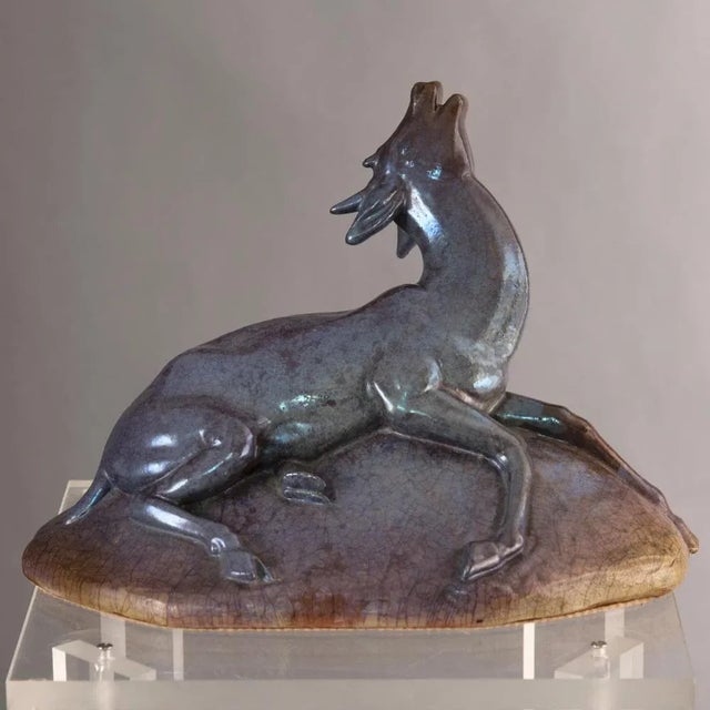 Animalier Sculpture in Faenza Ceramics by Riccardo Gatti For Sale - Image 9 of 10
