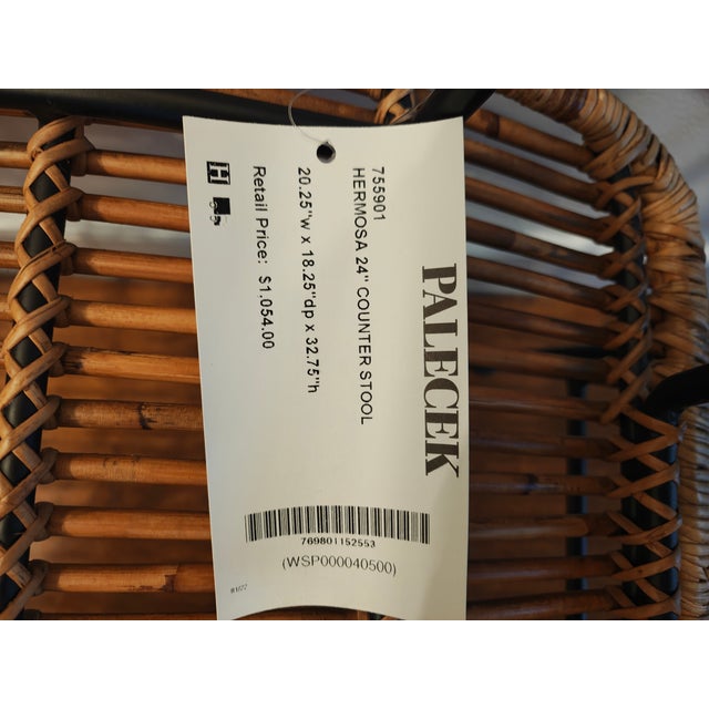 Palecek Hermosa Counter Stools- Set of 4 For Sale - Image 9 of 9