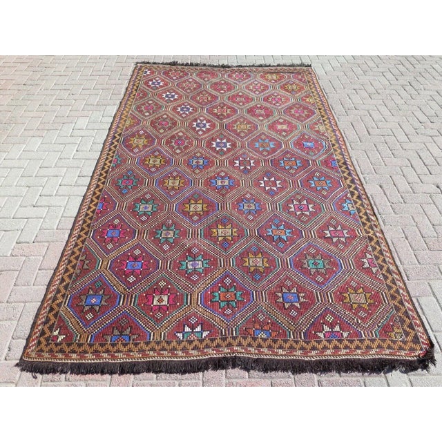 Vintage Turkish Kilim Rug - 74x123" For Sale - Image 12 of 12