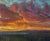 Prism Sky by Seth Winegar | Oil on Board Landscape with Colorful Sunset and Clouds For Sale