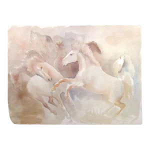 Beatrice Bulteau "Aurore" Signed Serigraph Fine Art, Horses, France