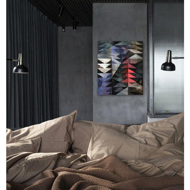 Michael Conrads, Abstract Composition, Oil & Mixed Media Painting on Canvas, 2010 For Sale - Image 6 of 7