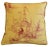 Custom-tailored pillow in Old World Weavers Stark fabric called "Voyage en Chine" depicting a wonderful toile chinoiserie...