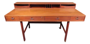Mid 20th Century Flip Top Danish Desk Attributed to Peter Lovig Nielson