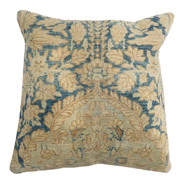 Early 20th Century Kerman Medallion Rug Pillow For Sale