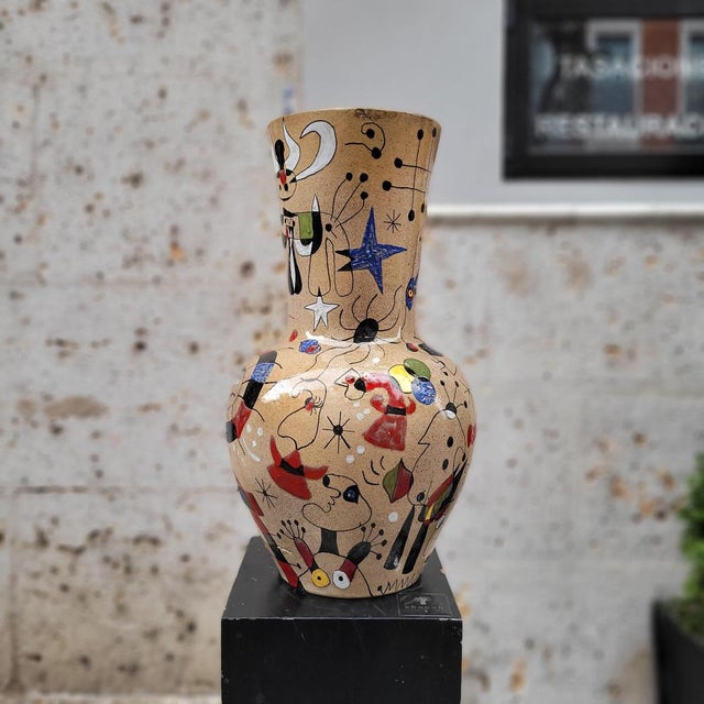 Miró Vase in Glazed Ceramic by Renata, Spain, 1993 For Sale - Image 3 of 18