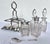 Late 1800s Victorian Silver and Cut Crystal Cruet Set With Carrier For Sale - Image 4 of 14
