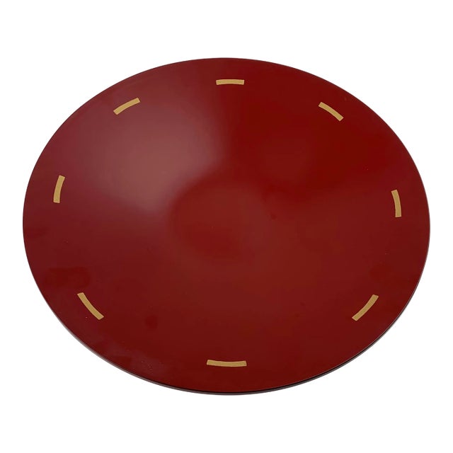 Vintage Japanese Red Lacquer Decorative Bowl For Sale