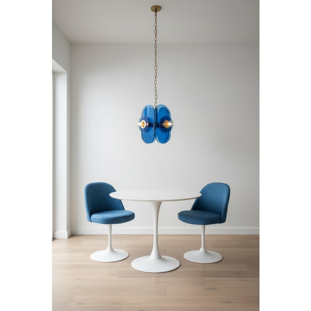 Metal Space Age Italian Glass Pendant Lamp from Arte Linea, 1970 For Sale - Image 7 of 11