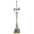 Vintage glass and brass columnar table lamp by noted lighting manufactured Speer. a stepped base, glass column, a cast...