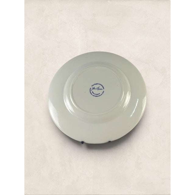 Vintage English John Tams Blue and White Plates, Set of Two For Sale - Image 4 of 6