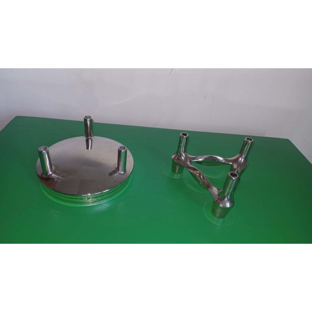 Modular Candleholder and Bowl by Ceasar Stoffi and Fritz Nagel for BMF, 1970s, Set of 2 For Sale - Image 4 of 14