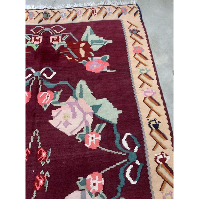 1960s, Handmade Antique Romanian Bessarabian Kilim 6.8' X 10' For Sale - Image 12 of 12