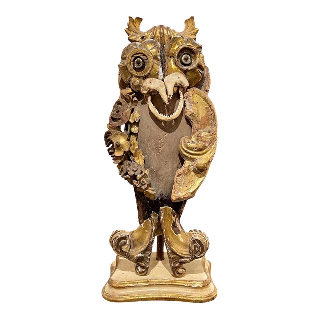 Late 18th Century Italian Fragment Owl Sculpture For Sale