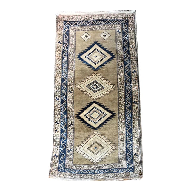 Antique Camel Hair Heriz Runner For Sale