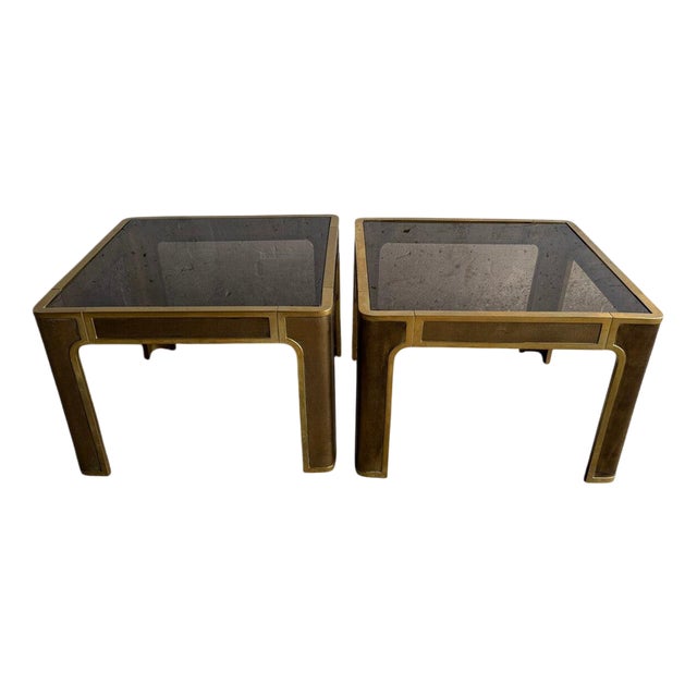 Bronze Side Tables by Peter Van Heeck, Belgium, 1970s For Sale