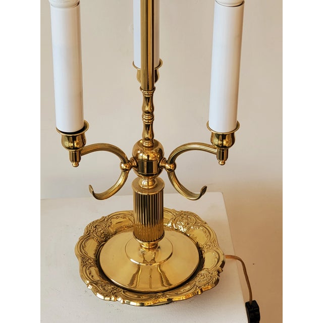 1980s Mid-Century Bouillotte Table Lamp For Sale - Image 5 of 10