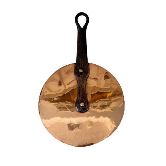Copper Vintage French Flat Copper Lids - Set of 6 For Sale - Image 8 of 9