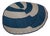 Jiko I (Deep Sea and White Sand) Rug by Kelechi Ejikeme for Swallo Studio For Sale