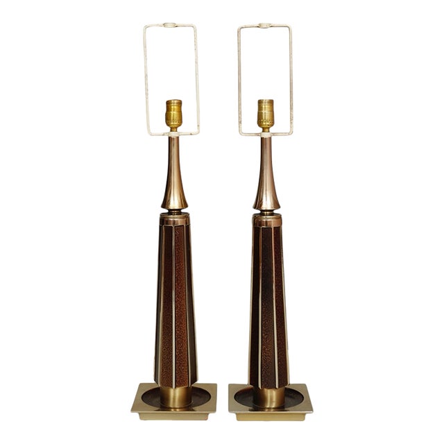 Mid Century Modern Table Lamps, a Pair For Sale