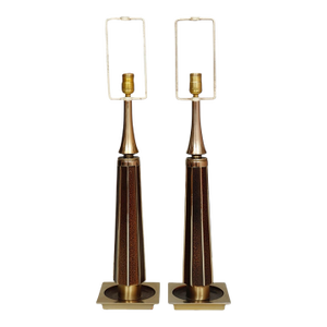 Mid Century Modern Table Lamps, a Pair