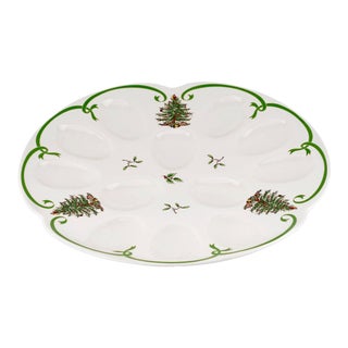 Spode Christmas Tree Devilled Egg Dish 13" For Sale