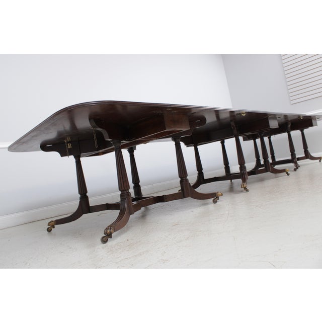 Kittinger Colonial Williamsburg Cw-177 3 Part Dining Banquet Table For Sale - Image 14 of 18