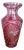 Large Bohemian Belle Époque Wheel-Cut Red Overlay Crystal Vase, 1890s For Sale