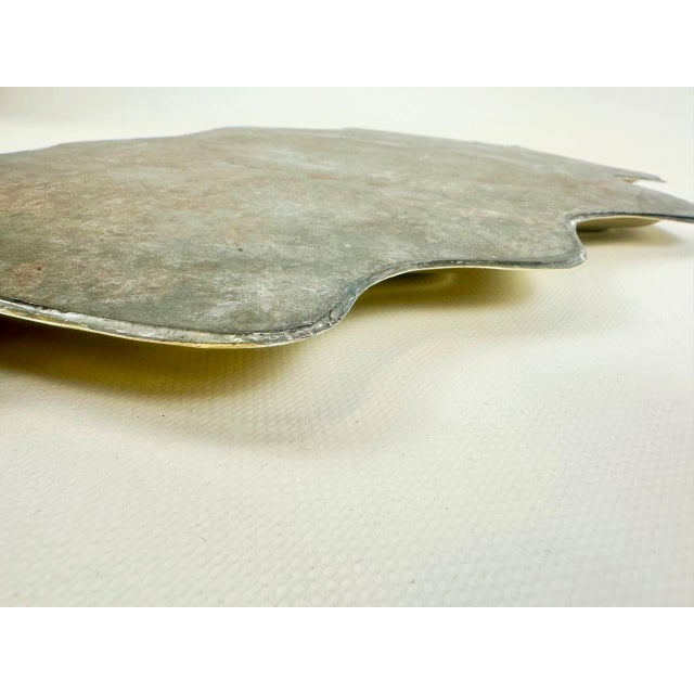 Gold Antique Polished Wall Mirror in Brass, 19th Century For Sale - Image 8 of 12