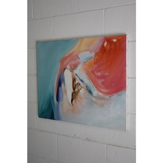 Unframed canvas by Oklahoma artist Jean Richardson known for her wonderful abstract western inspired works of art. Credits...
