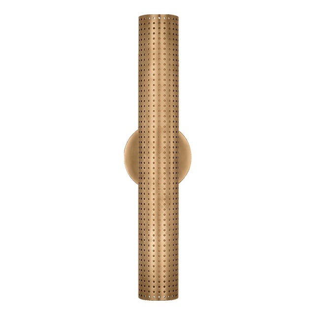 Precision 18" Bullet Sconce in Antique-Burnished Brass with White Glass Designer: Kelly Wearstler Finish: Antique...