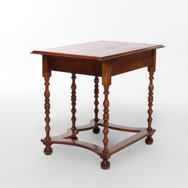 Yorkshire High Point Elizabethan Burl Hall Table 20th C For Sale - Image 9 of 11