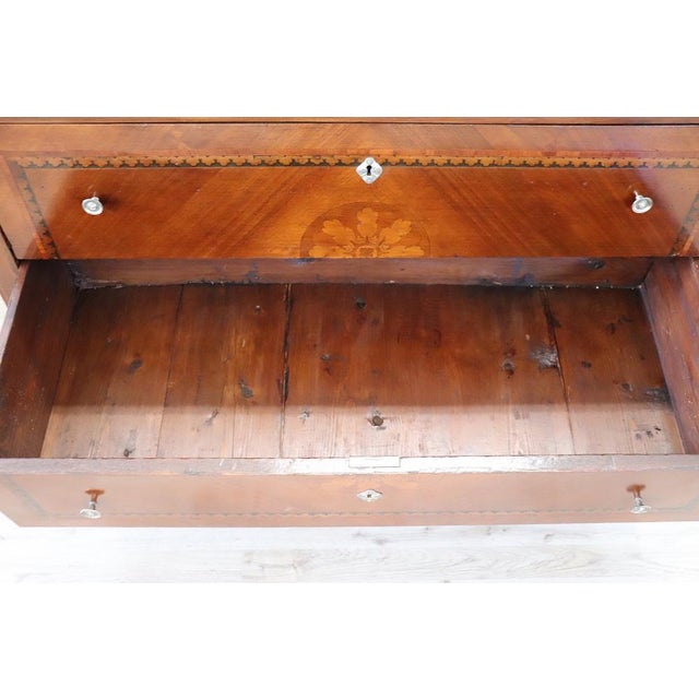 Chest of Drawers with Inlay Walnut, 1960s For Sale - Image 9 of 14