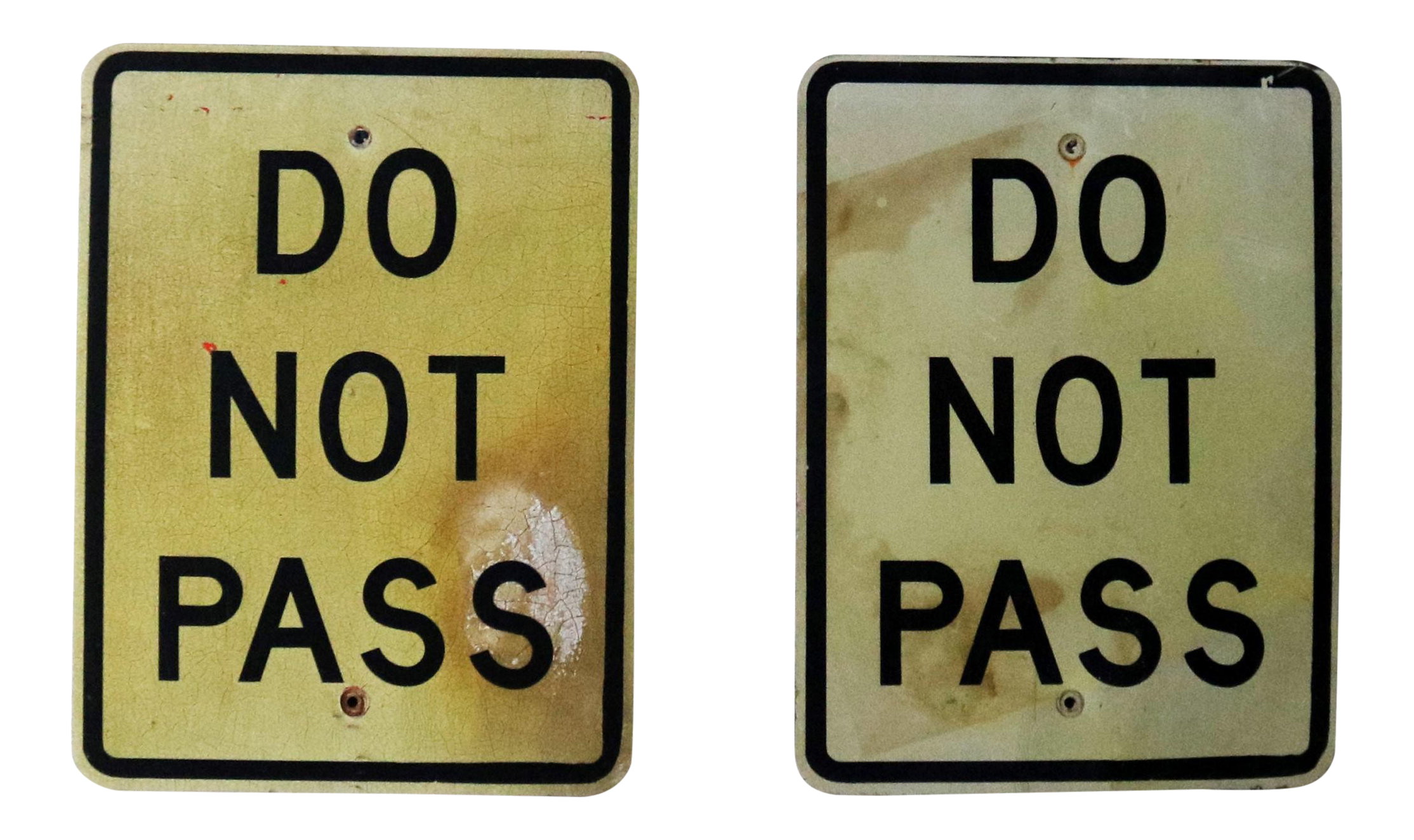 Vintage Do Not Pass Metal Traffic Signs Chairish Traffic signs come in many shapes, sizes, and colors. vintage do not pass metal traffic signs
