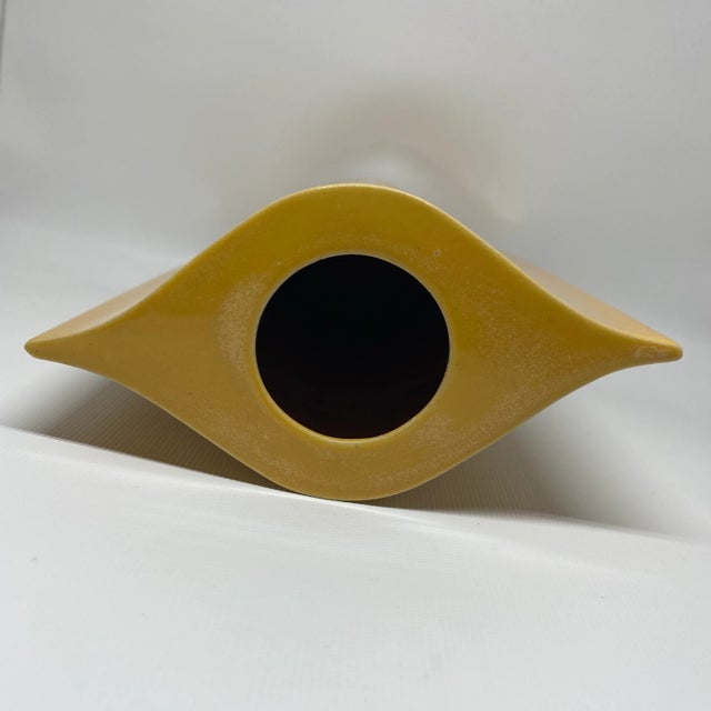 Vintage Amber Yellow Mikasa La Ronde Moselle Vase For Sale - Image 11 of 13